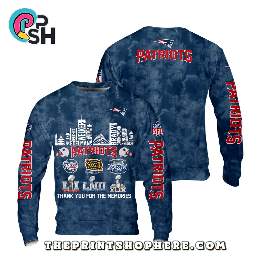 New England Patriots The Legends Super Bowl T-Shirt New England Patriots The Legends Super Bowl T-Shirt
