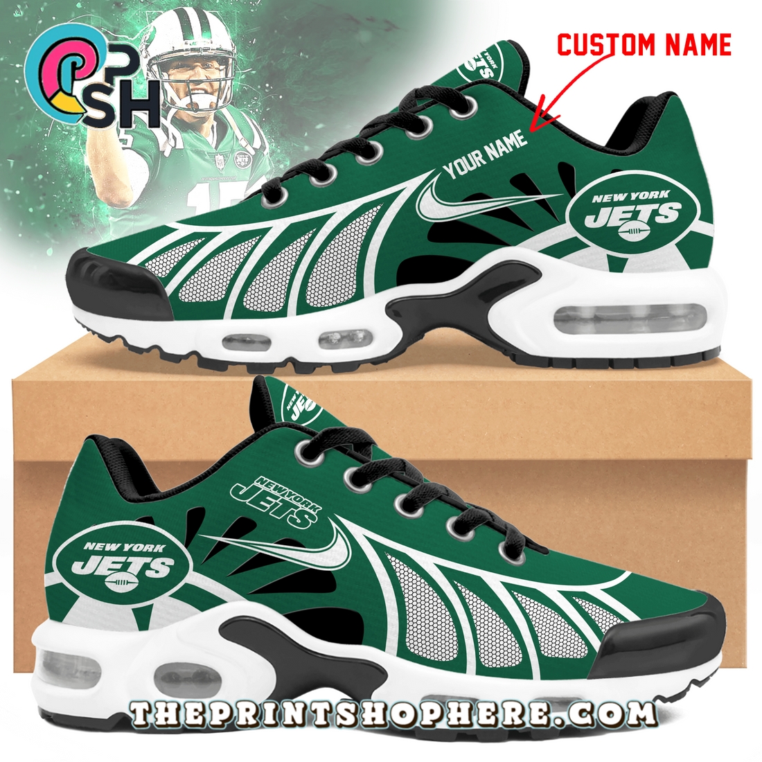 New York Jets Custom TN Shoes Sneakers New York Jets Custom TN Shoes Sneakers