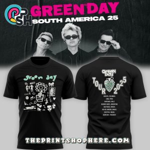 Premium Green Day Tour 2025 Black Hoodie