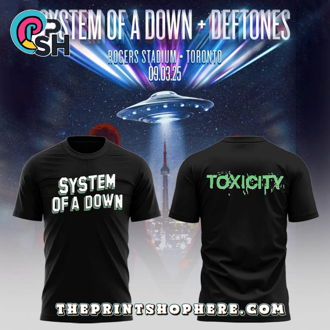 System of a Down 2025 Rogers Stadium Toronto Hoodie System of a Down 2025 Rogers Stadium Toronto Hoodie
