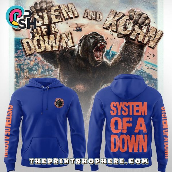 System of a Down and Korn Blue Hoodie
