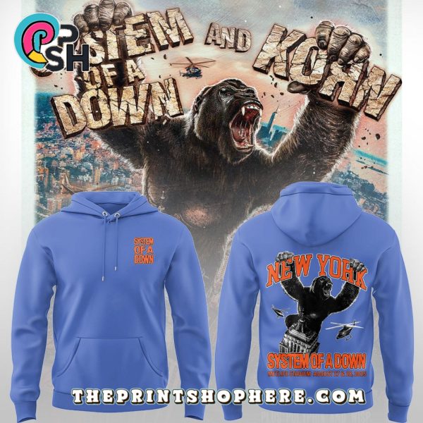 System of a Down Tour 2025 Blue Hoodie