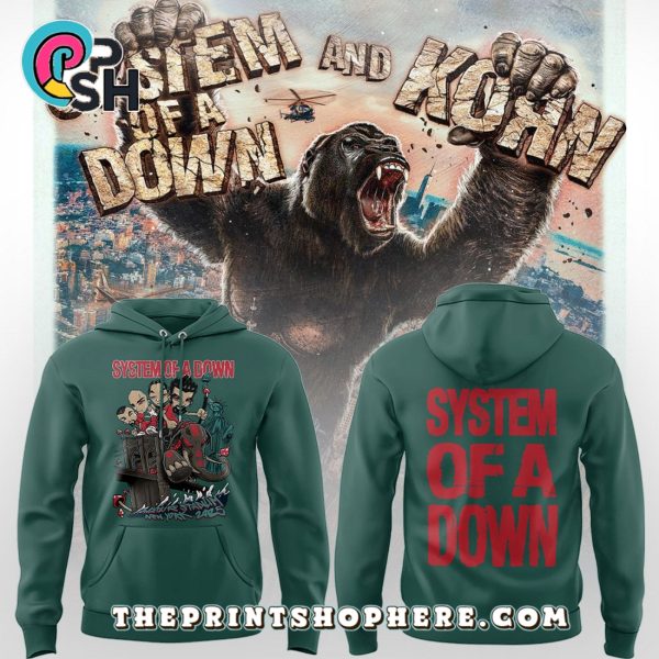 System of a Down Tour 2025 Green Hoodie