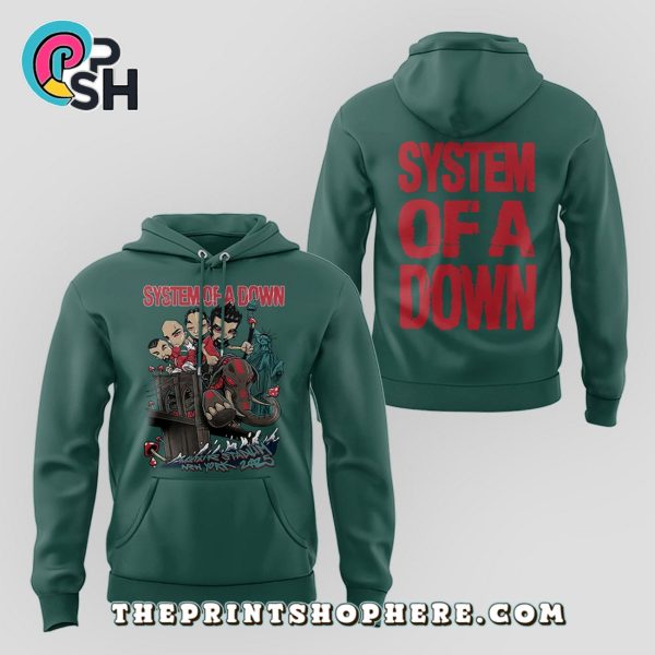 System of a Down Tour 2025 Green Hoodie