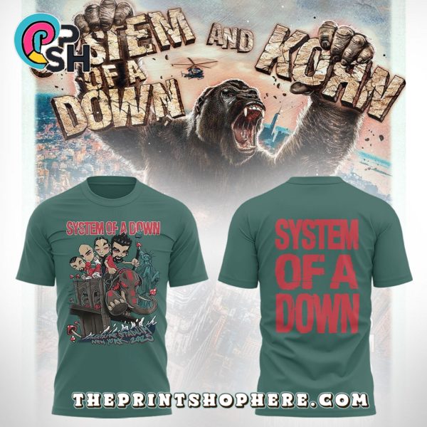 System of a Down Tour 2025 Green Hoodie
