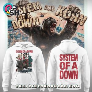 System of a Down Tour 2025 White Hoodie