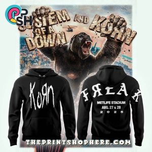 System of a Down x Korn 2025 Tour Black Hoodie