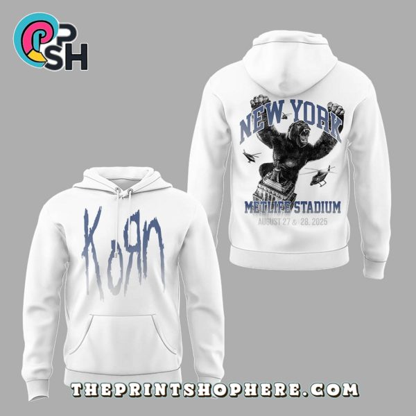 System of a Down x Korn Tour 2025 White Hoodie