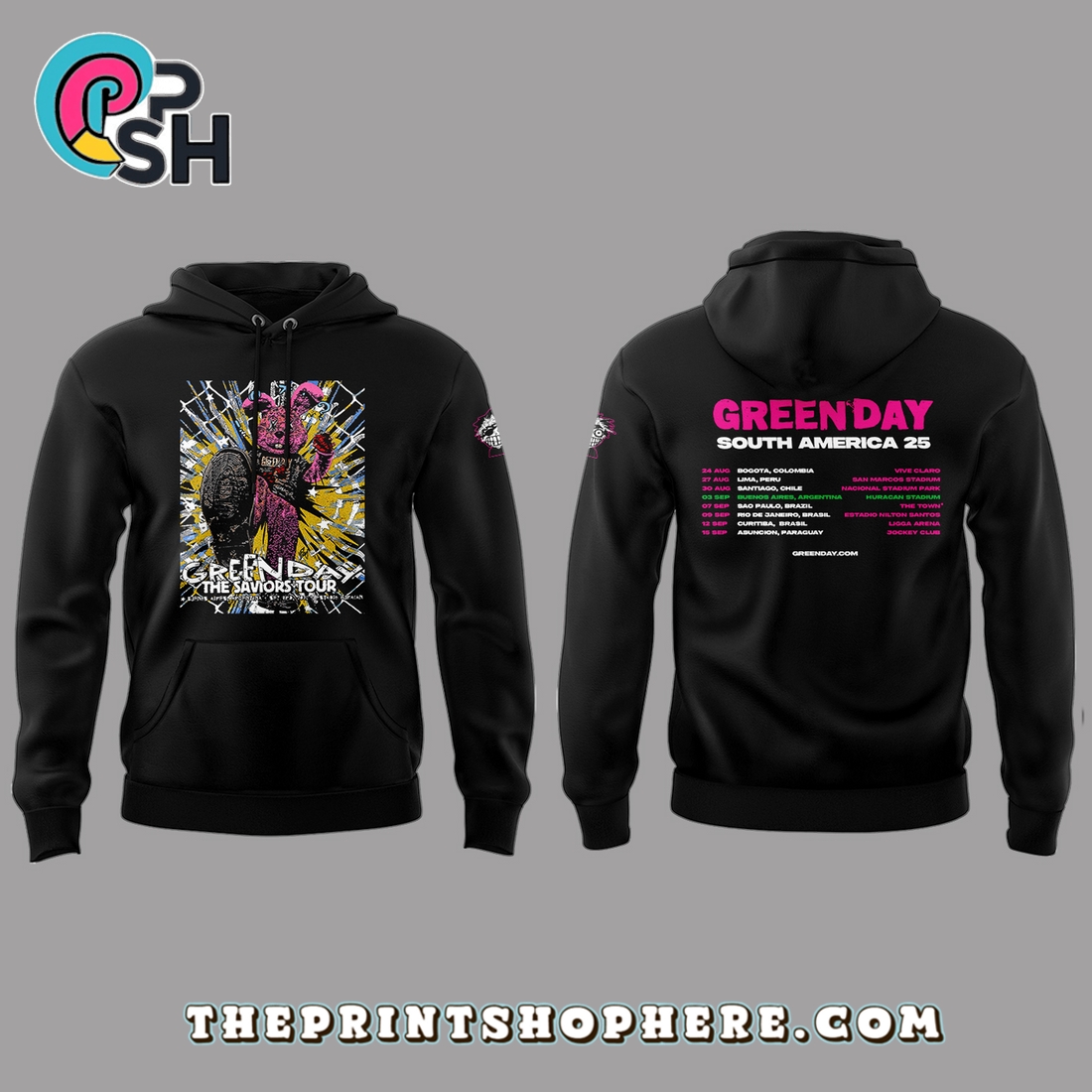 The Saviors Tour 2025 Green Day Pullover Hoodie, Pants The Saviors Tour 2025 Green Day Pullover Hoodie, Pants