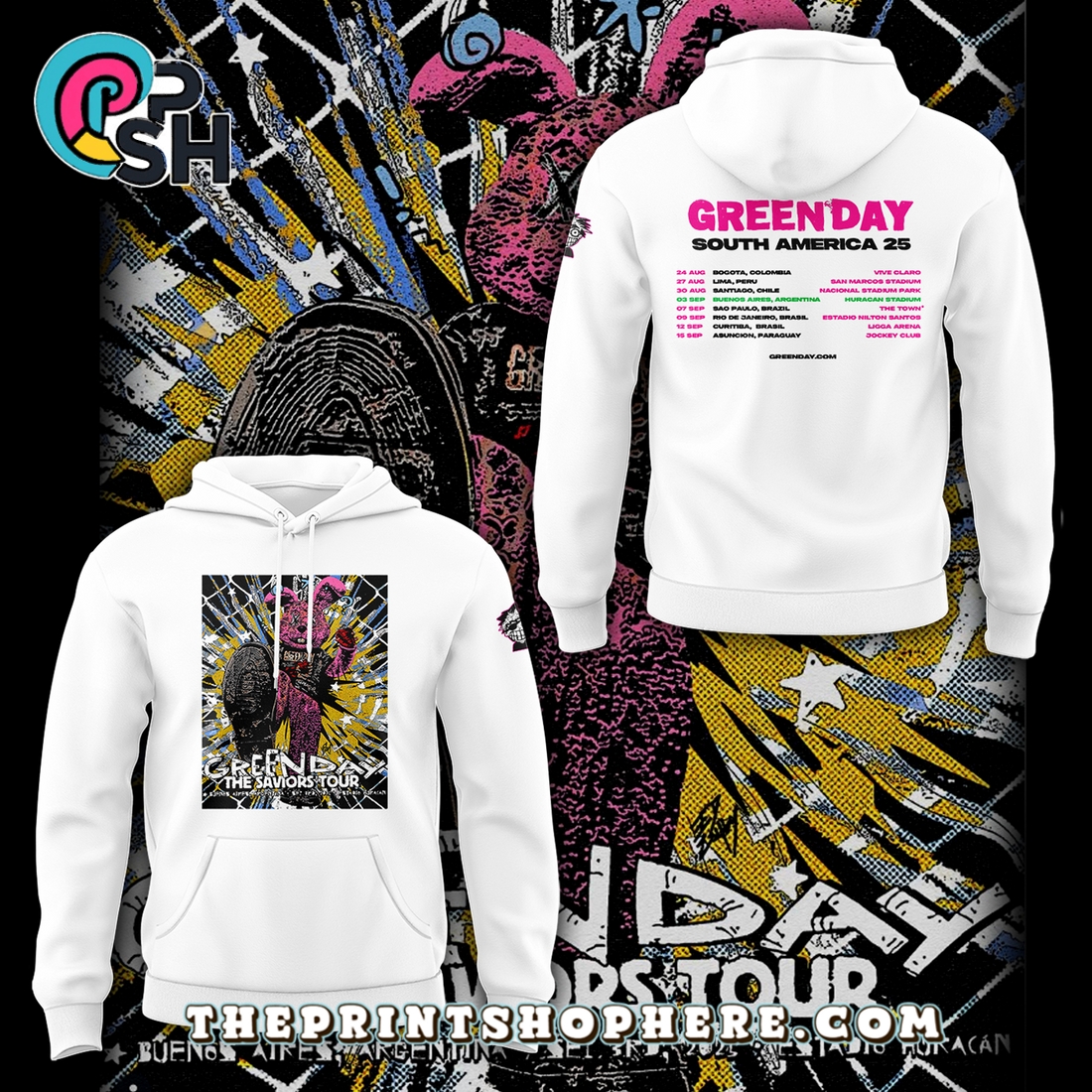 The Saviors Tour Green Day Hoodie, Pants The Saviors Tour Green Day Hoodie, Pants