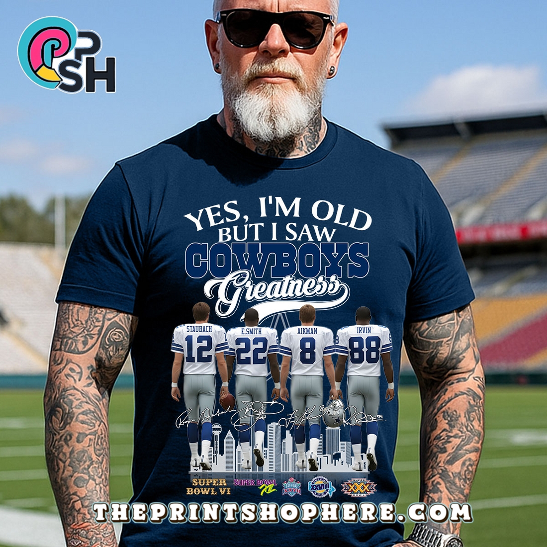 Yes, I’m Old But I Saw Greatness Cowboys T-Shirt Yes, I’m Old But I Saw Greatness Cowboys T-Shirt