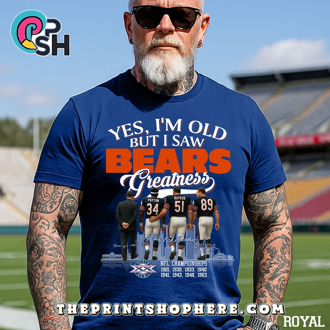 Yes, Old But I Saw Chicago Bears Greatness T-Shirt Yes, Old But I Saw Chicago Bears Greatness T-Shirt
