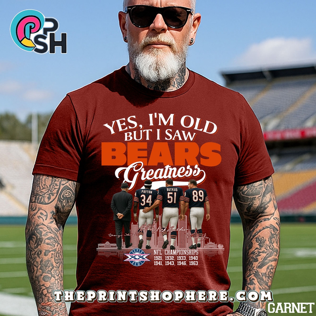 Yes, Old But I Saw Chicago Bears Greatness T-Shirt Yes, Old But I Saw Chicago Bears Greatness T-Shirt