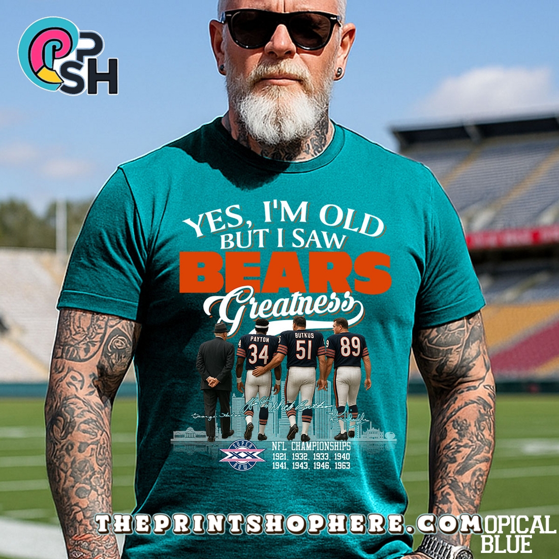 Yes, Old But I Saw Chicago Bears Greatness T-Shirt Yes, Old But I Saw Chicago Bears Greatness T-Shirt