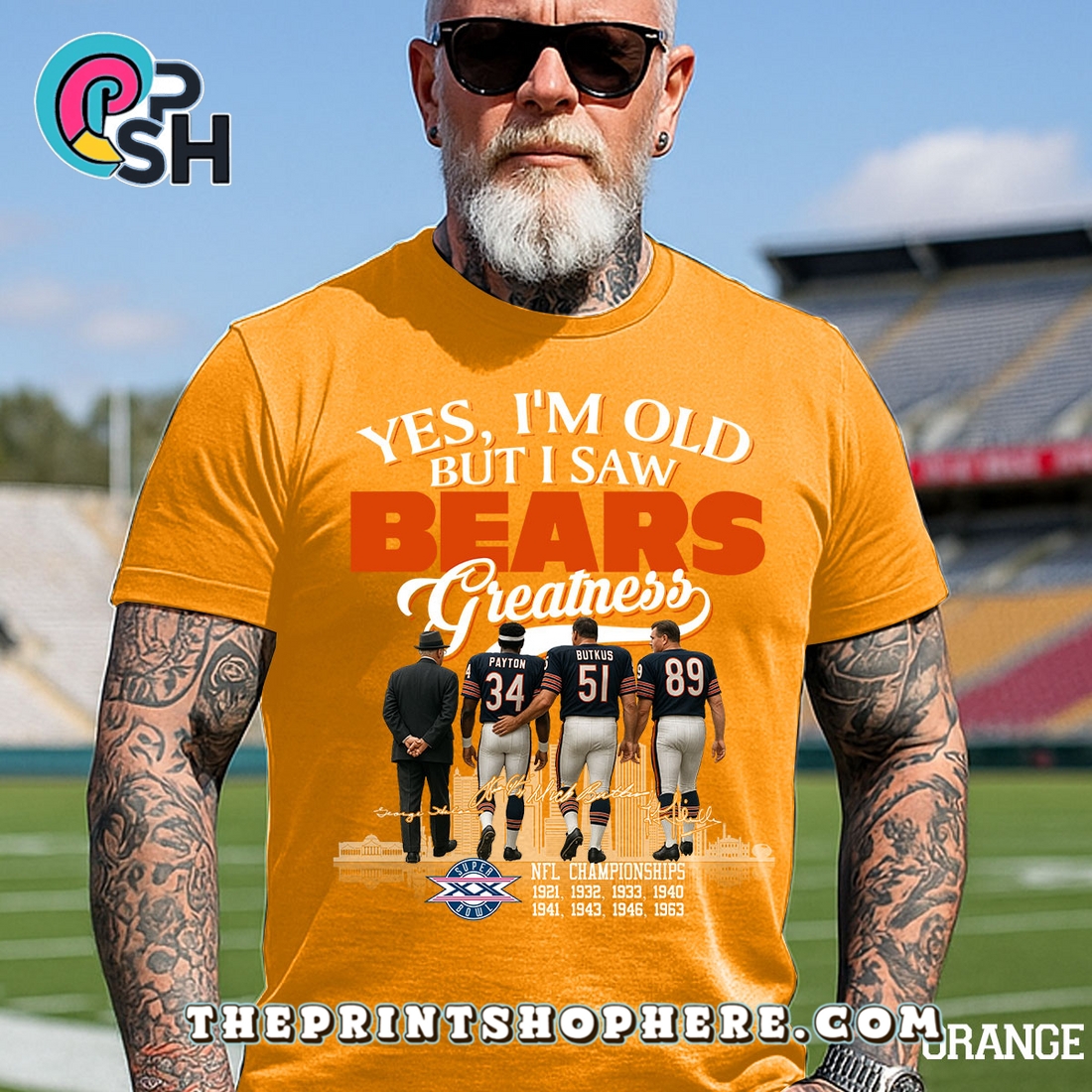 Yes, Old But I Saw Chicago Bears Greatness T-Shirt Yes, Old But I Saw Chicago Bears Greatness T-Shirt