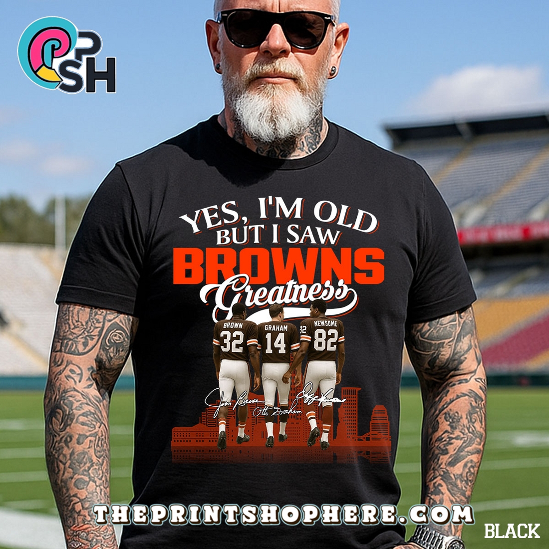 Yes, Old But I Saw Cleveland Browns Greatness T-Shirt Yes, Old But I Saw Cleveland Browns Greatness T-Shirt