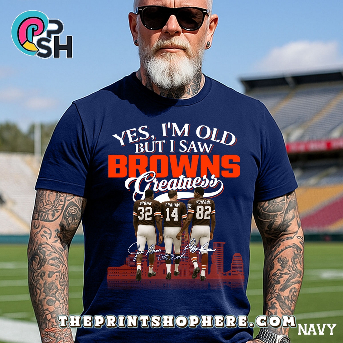 Yes, Old But I Saw Cleveland Browns Greatness T-Shirt Yes, Old But I Saw Cleveland Browns Greatness T-Shirt