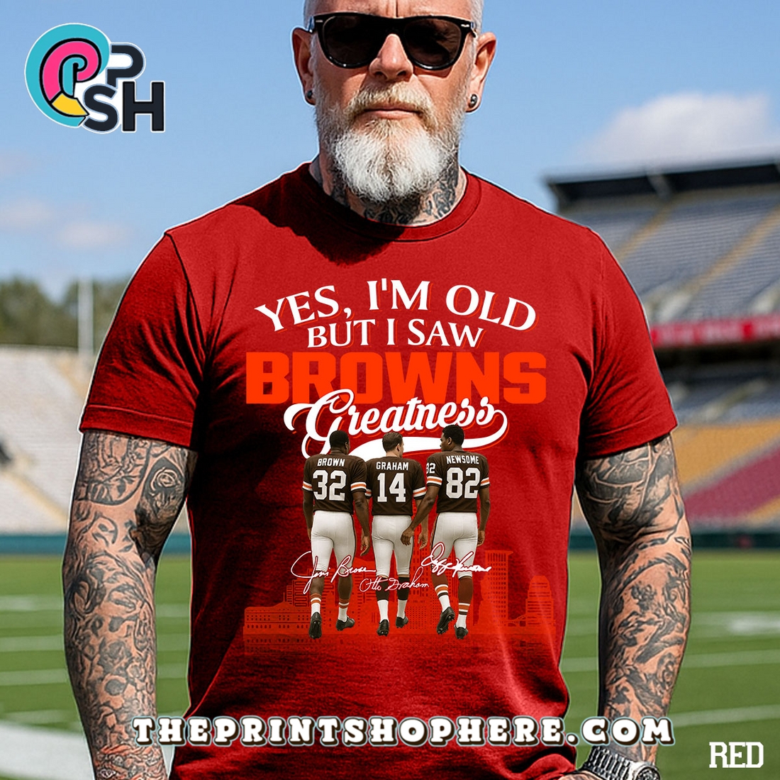 Yes, Old But I Saw Cleveland Browns Greatness T-Shirt Yes, Old But I Saw Cleveland Browns Greatness T-Shirt