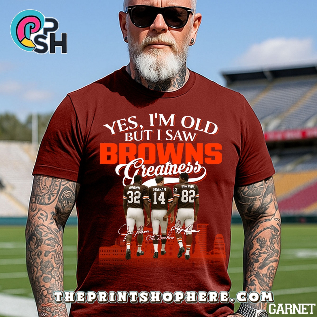 Yes, Old But I Saw Cleveland Browns Greatness T-Shirt Yes, Old But I Saw Cleveland Browns Greatness T-Shirt