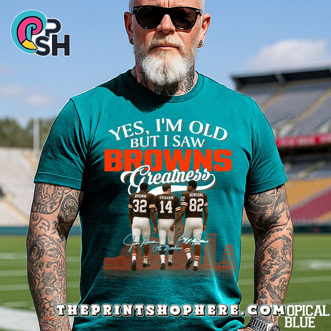 Yes, Old But I Saw Cleveland Browns Greatness T-Shirt Yes, Old But I Saw Cleveland Browns Greatness T-Shirt