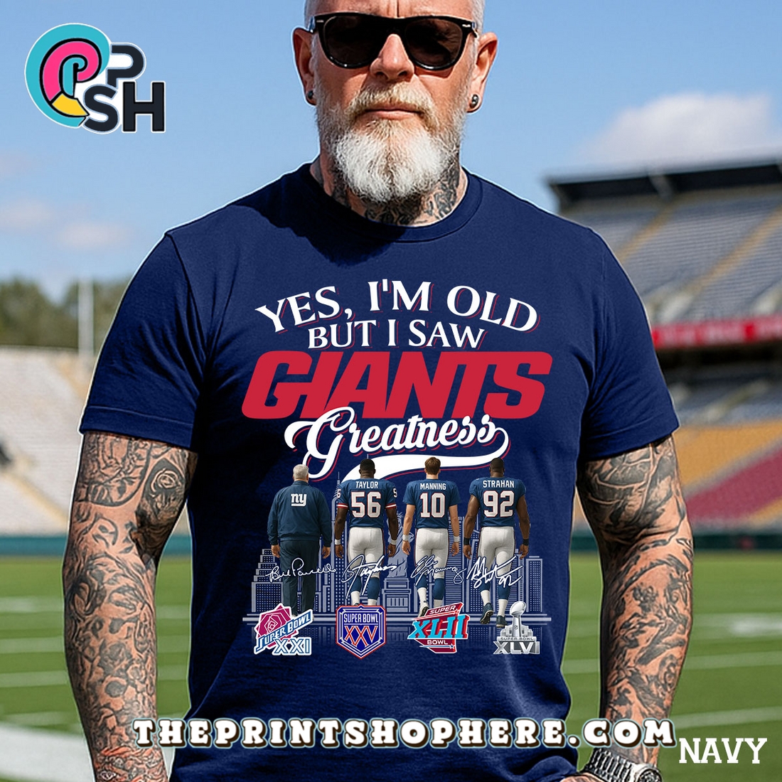 Yes, Old But I Saw New York Giants Greatness T-Shirt Yes, Old But I Saw New York Giants Greatness T-Shirt