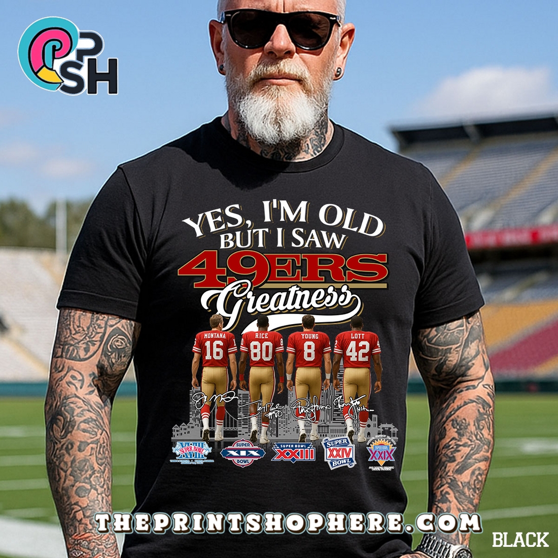 Yes, Old But I Saw San Francisco 49ers Greatness T-Shirt Yes, Old But I Saw San Francisco 49ers Greatness T-Shirt