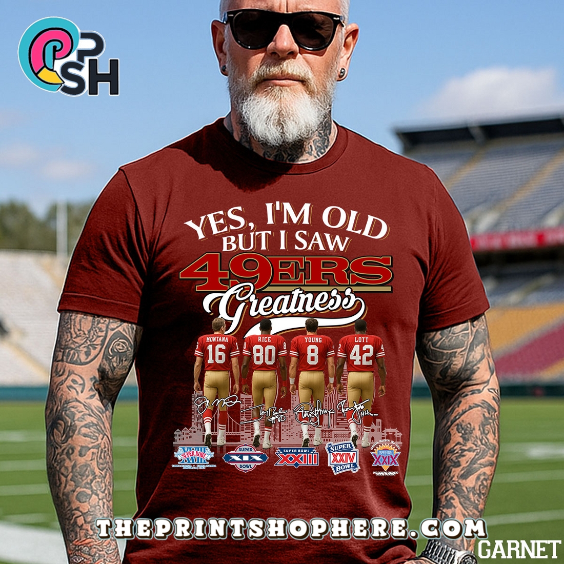Yes, Old But I Saw San Francisco 49ers Greatness T-Shirt Yes, Old But I Saw San Francisco 49ers Greatness T-Shirt