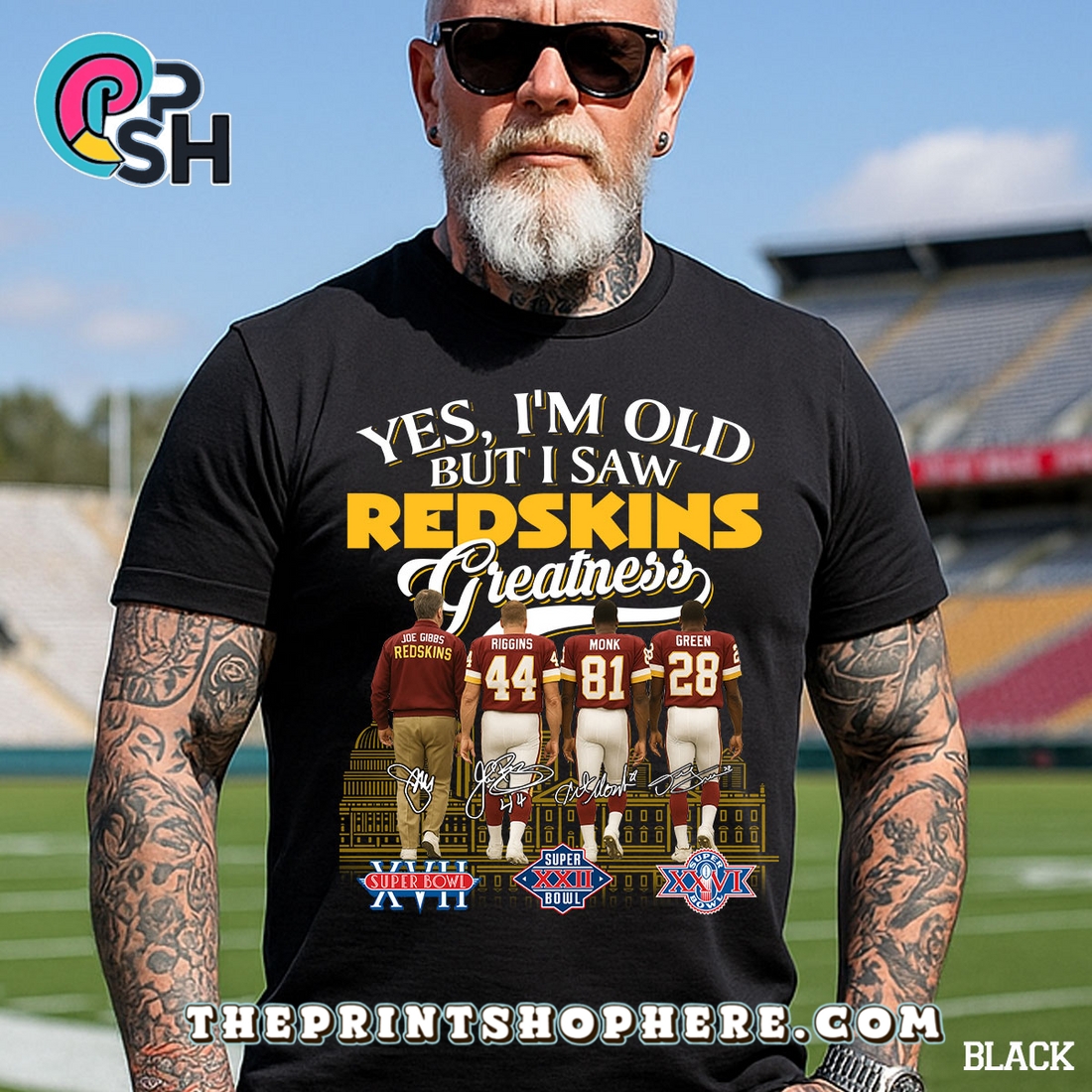 Yes, Old But I Saw Washington Redskin Greatness T-Shirt Yes, Old But I Saw Washington Redskin Greatness T-Shirt