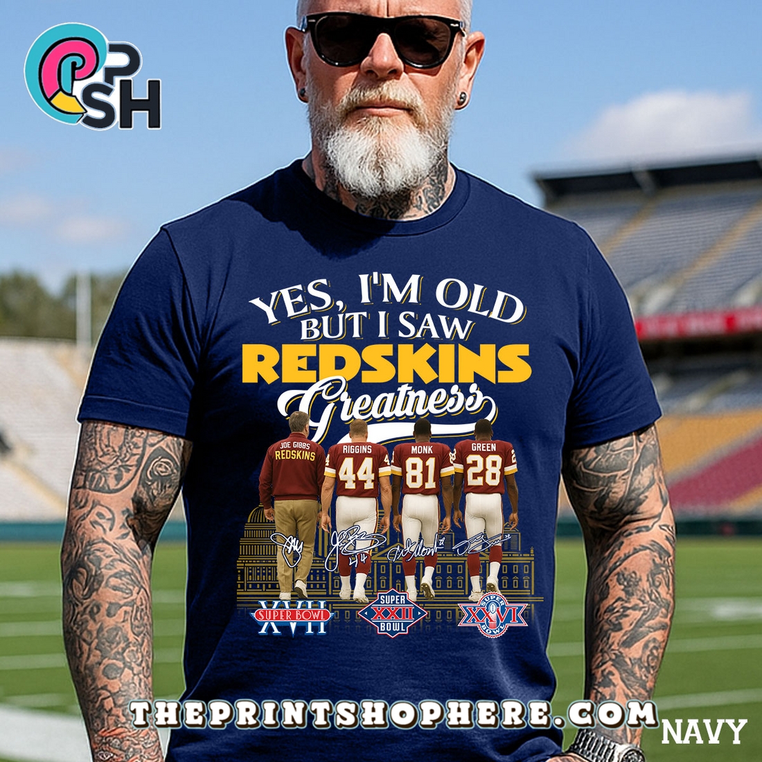 Yes, Old But I Saw Washington Redskin Greatness T-Shirt Yes, Old But I Saw Washington Redskin Greatness T-Shirt