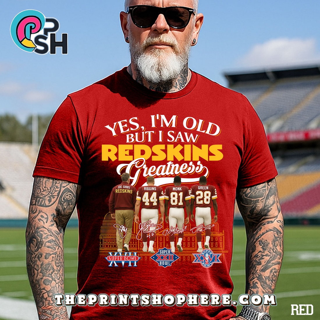 Yes, Old But I Saw Washington Redskin Greatness T-Shirt Yes, Old But I Saw Washington Redskin Greatness T-Shirt