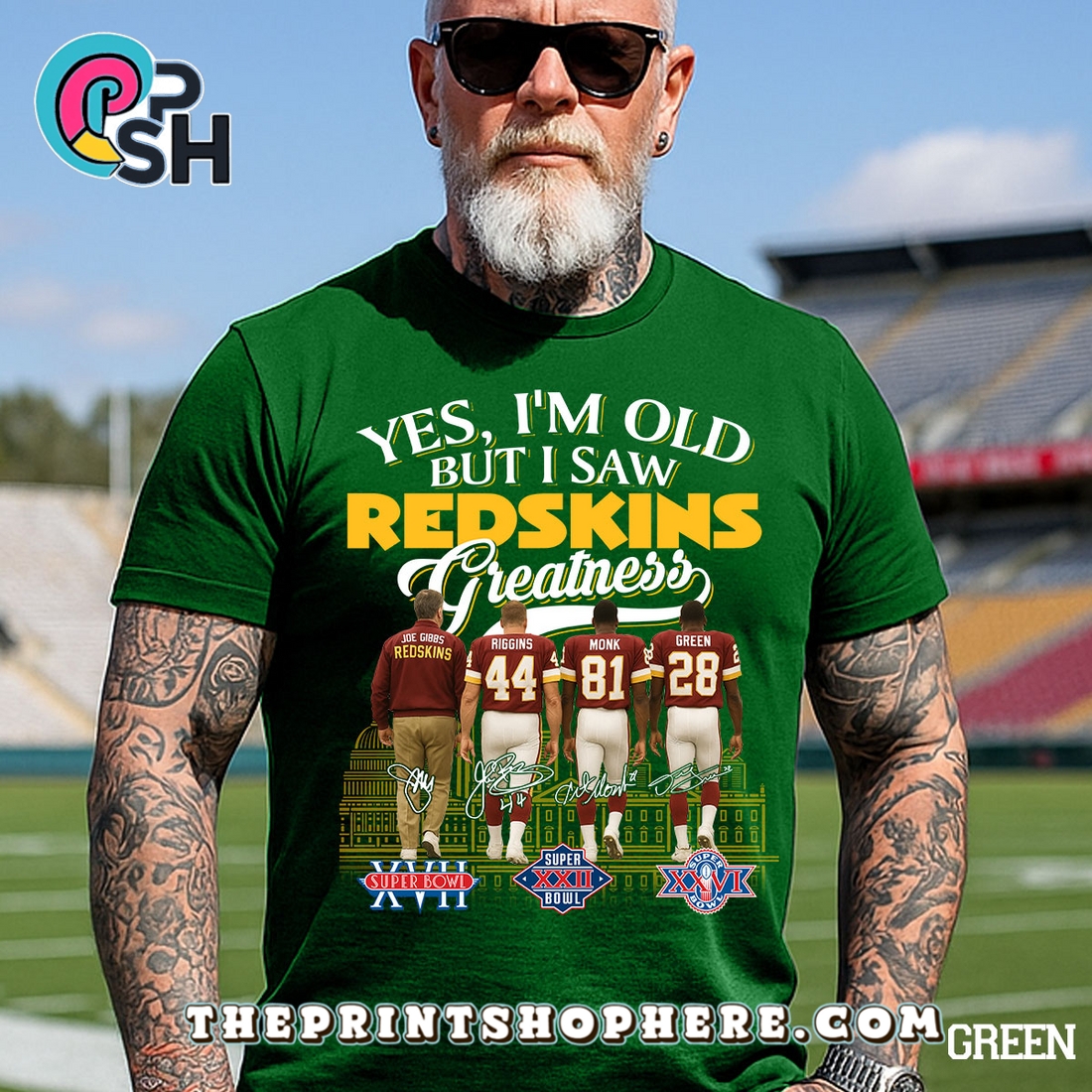 Yes, Old But I Saw Washington Redskin Greatness T-Shirt Yes, Old But I Saw Washington Redskin Greatness T-Shirt