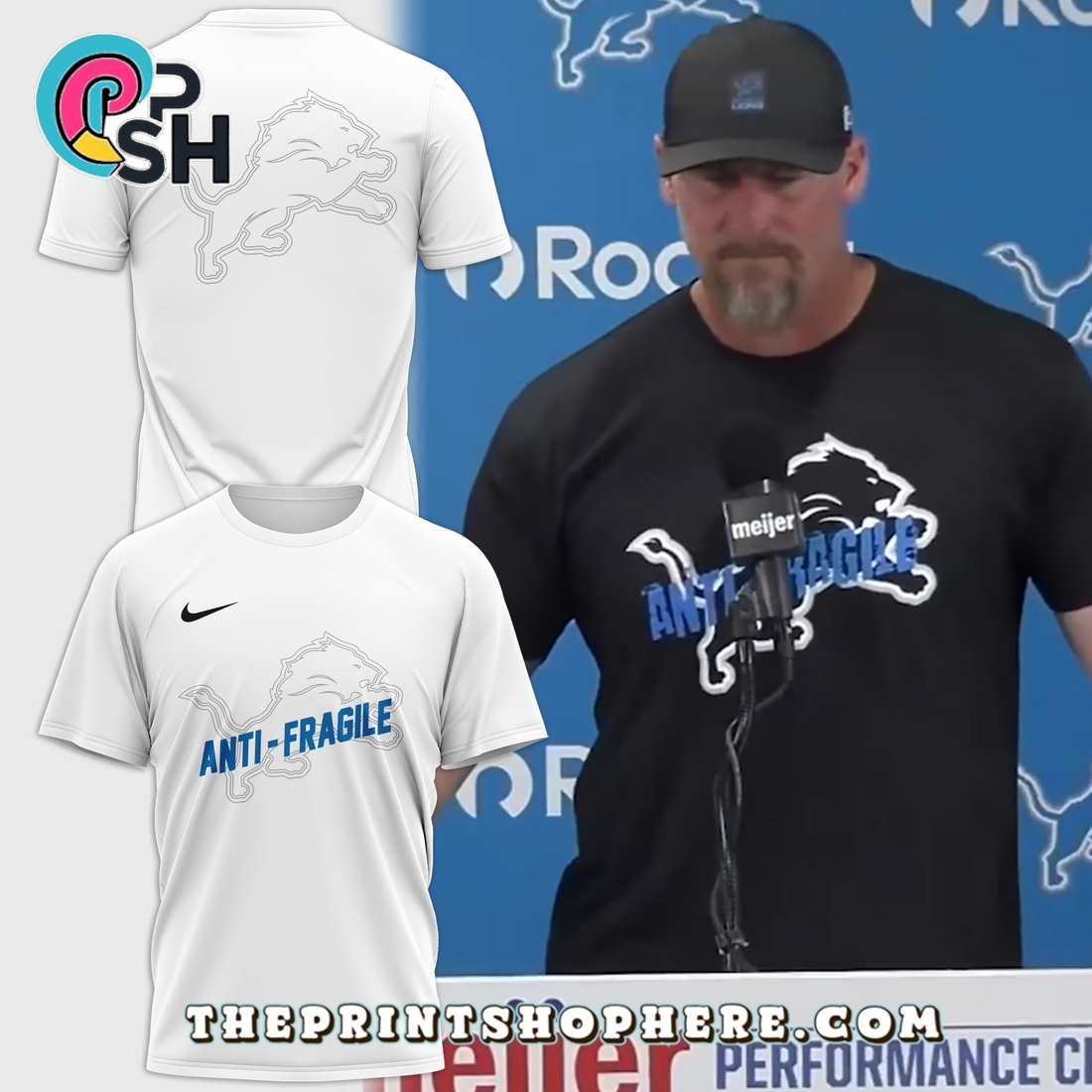 Anti-Fragile Inspired by Coach Dan Campbell Hoodie – White Anti-Fragile Inspired by Coach Dan Campbell Hoodie – White