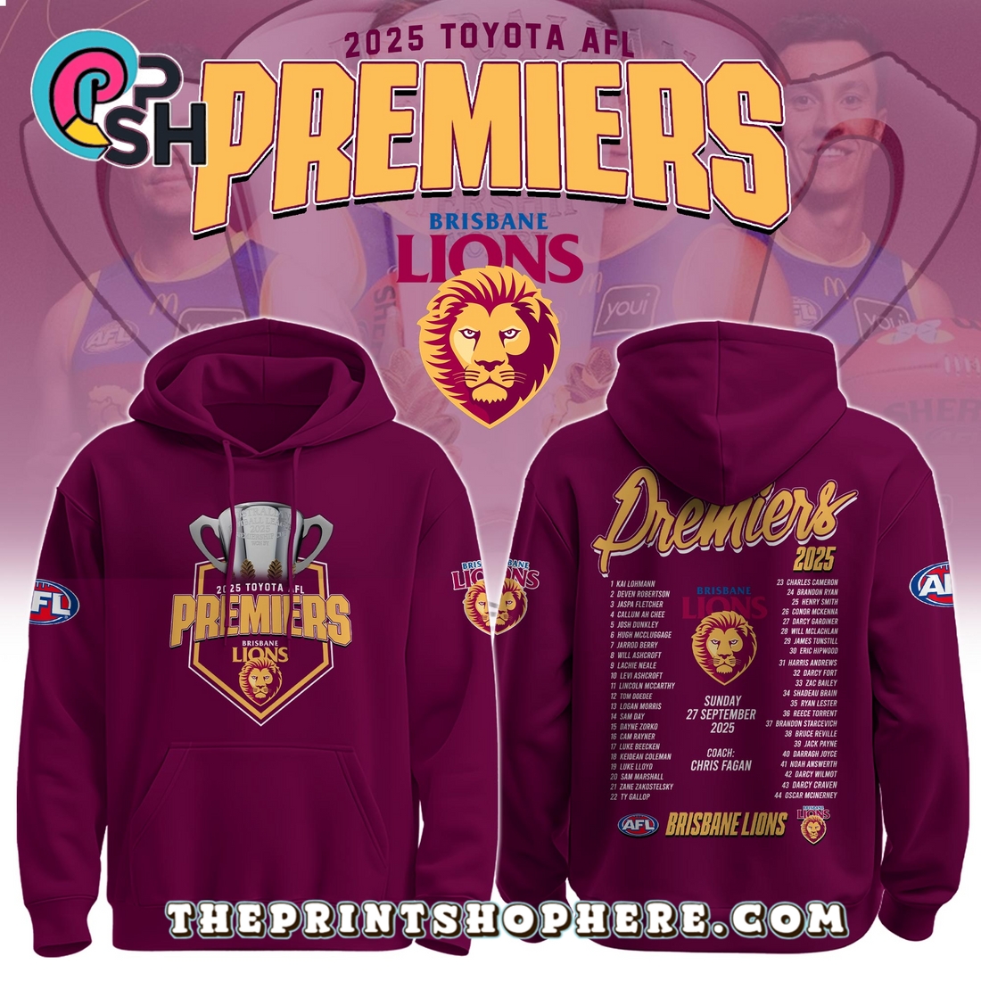 Brisbane Lions AFL Champions 2025 Limited Edition Hoodie, Pants Brisbane Lions AFL Champions 2025 Limited Edition Hoodie, Pants