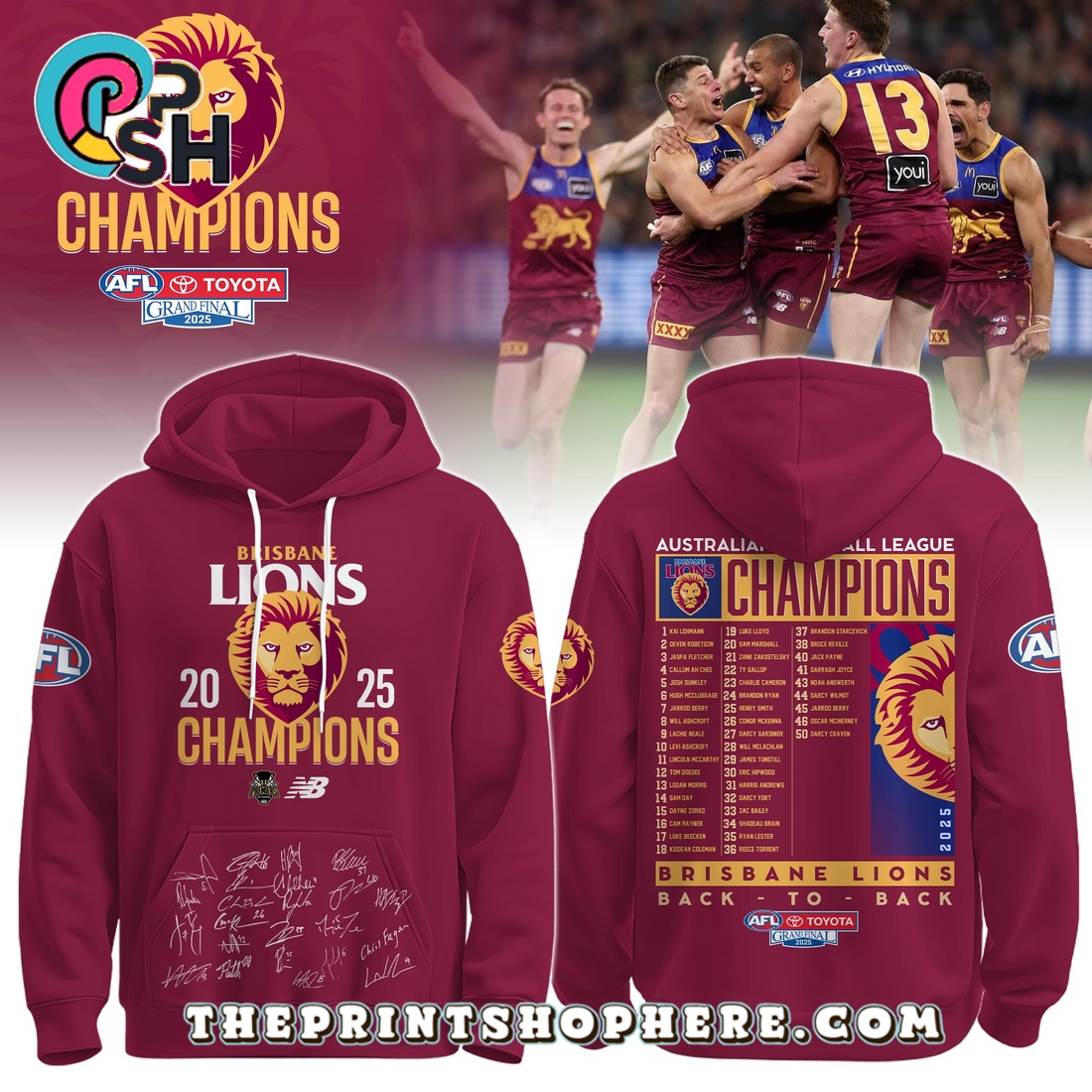Brisbane Lions AFL Champions 2025 Special Edition Hoodie, Pants Brisbane Lions AFL Champions 2025 Special Edition Hoodie, Pants