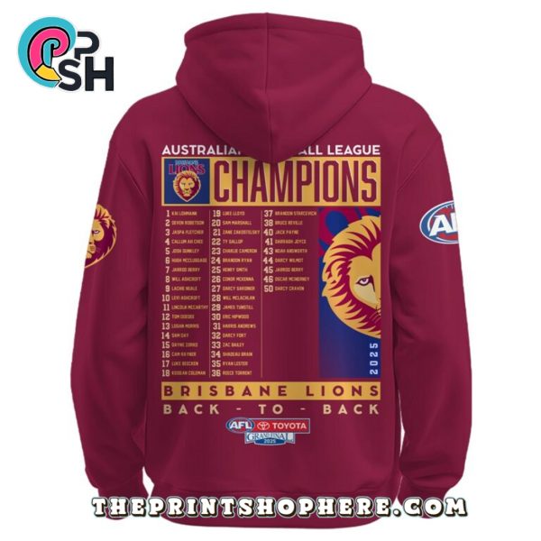Brisbane Lions AFL Champions Special Edition Hoodie 2025