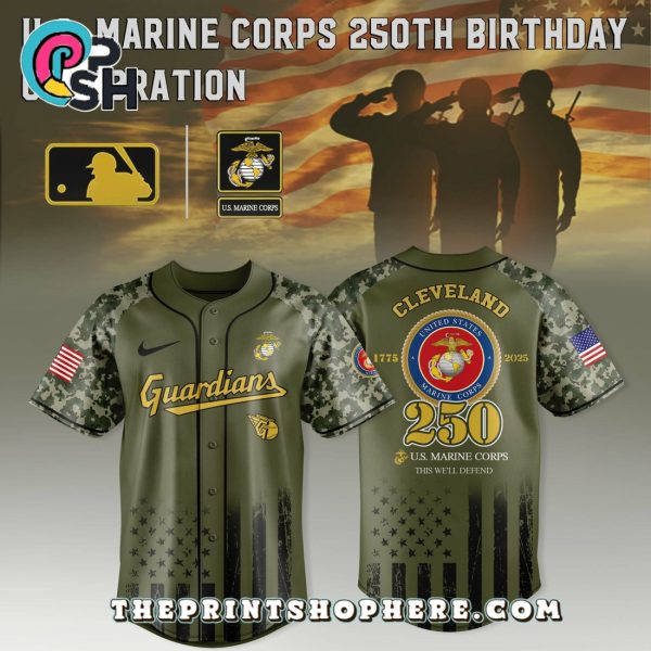 Cleveland GuardiansU.S. Marine Corps 250th Anniversary Jersey
