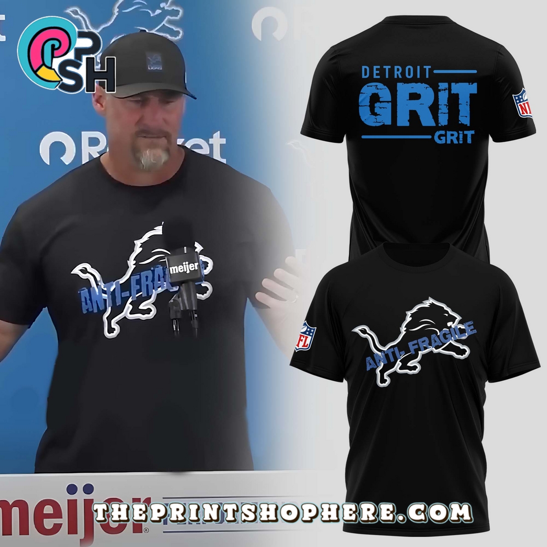 Dan Campbell Detroit Lions Grit Anti – Fragile Hoodie Dan Campbell Detroit Lions Grit Anti – Fragile Hoodie