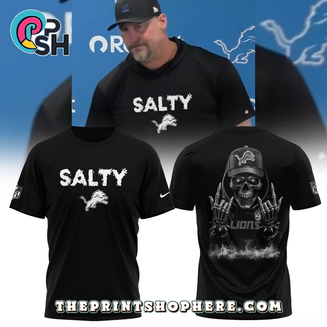 Dan Campbell Detroit Lions Salty 2025 Limited Shirt Dan Campbell Detroit Lions Salty 2025 Limited Shirt
