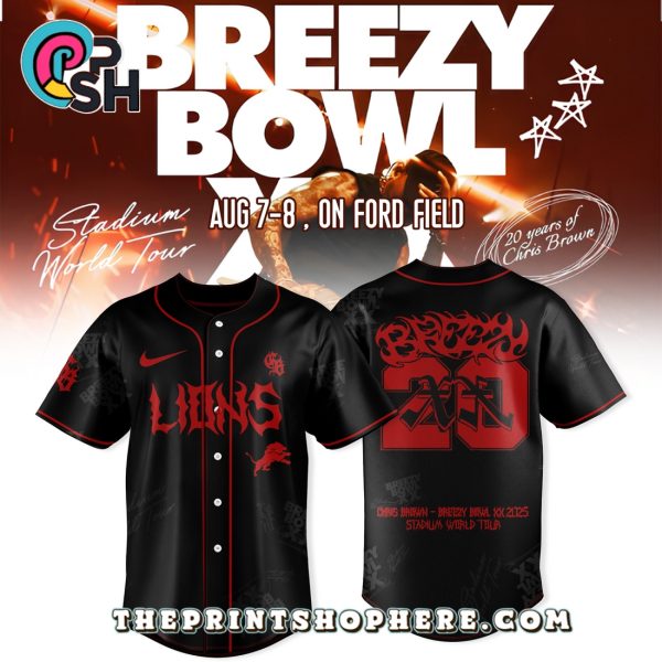Detroit Lions x Breezy Bowl XX 2025 Baseball Jersey