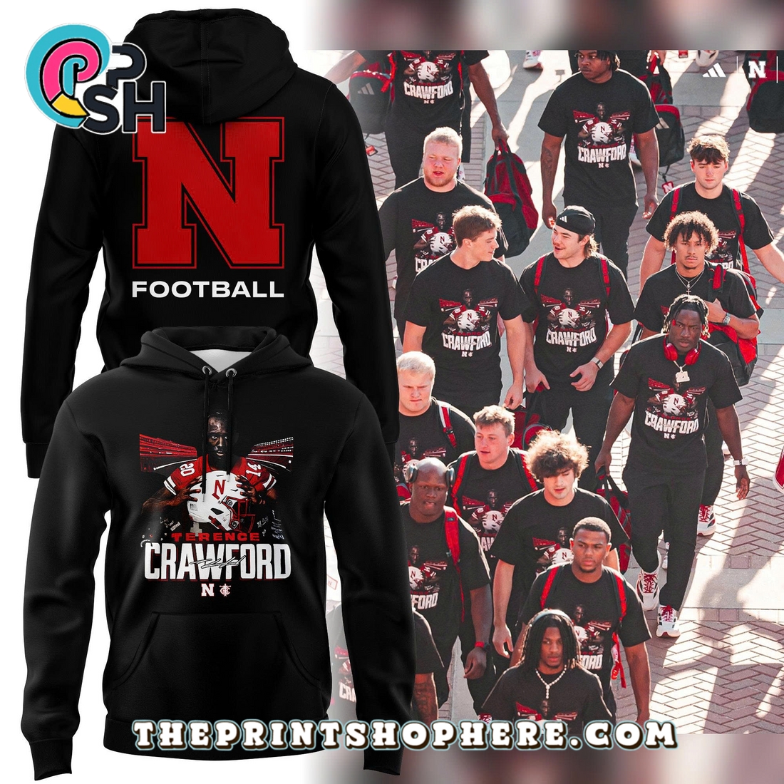 Limited Edition Nebraska Football x Crawford Hoodie, Pants Limited Edition Nebraska Football x Crawford Hoodie, Pants
