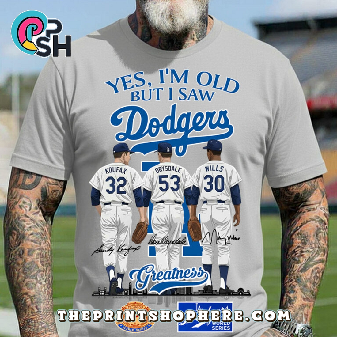 Los Angeles Dodgers Sandy Koufax x Don Drysdale x Maury Wills T-Shirt Los Angeles Dodgers Sandy Koufax x Don Drysdale x Maury Wills T-Shirt