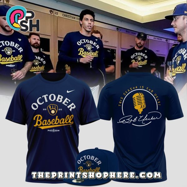 Milwaukee Brewers 2025 October Season Hoodie And Cap