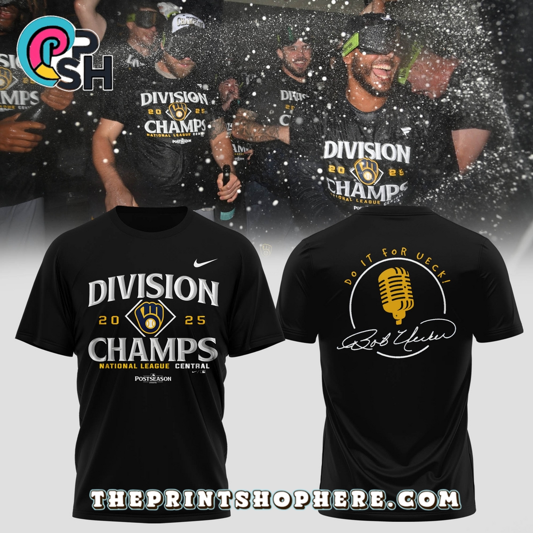 Milwaukee Brewers Division 2025 Champs Black Hoodie Milwaukee Brewers Division 2025 Champs Black Hoodie