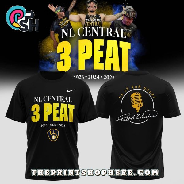 Milwaukee Brewers NL Central 3-Peat 2025 Shirt