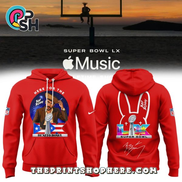 NFL x Bad bunny Super Bowl LX Red Edition Hoodie