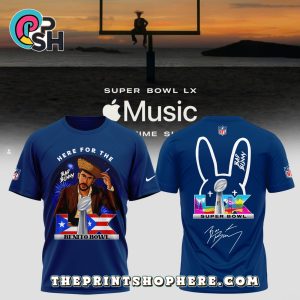 NFL x Bad bunny Super Bowl LX Signatures Shirt – Blue