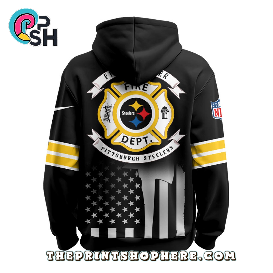 Pittsburgh Steelers NFL x Firefighter Appreciation Limited Hoodie Pittsburgh Steelers NFL x Firefighter Appreciation Limited Hoodie