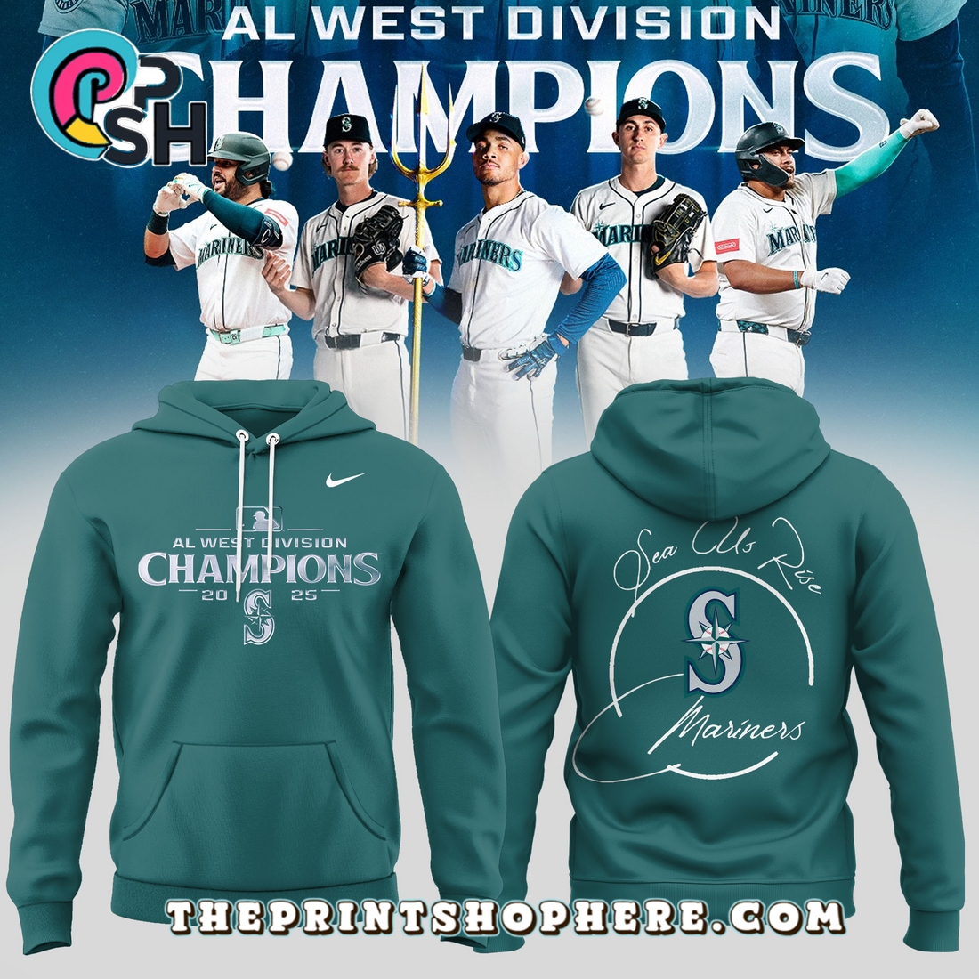 Seattle Mariners Playoff 2025 October Baseball Hoodie Seattle Mariners Playoff 2025 October Baseball Hoodie
