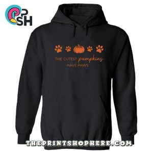The Cutest Pumpkins Have Paws Hoodie Black