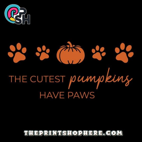 The Cutest Pumpkins Have Paws Hoodie Black
